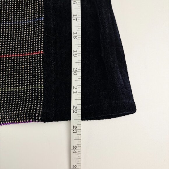 Loominus Handwovens Cardigan Women's XS Black Print Chenille Sweater Blazer - Picture 9 of 12